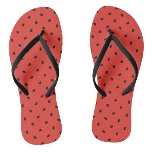 Minimalist Watermelon Seed Pattern Thongs