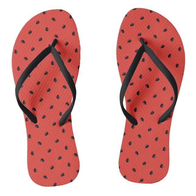 Minimalist Watermelon Seed Pattern Thongs (Footbed)