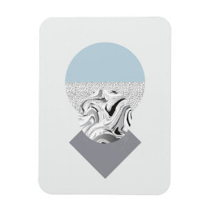 Minimalist Wave & Dots Design Magnet