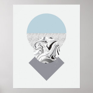 Minimalist Wave & Dots Design Poster