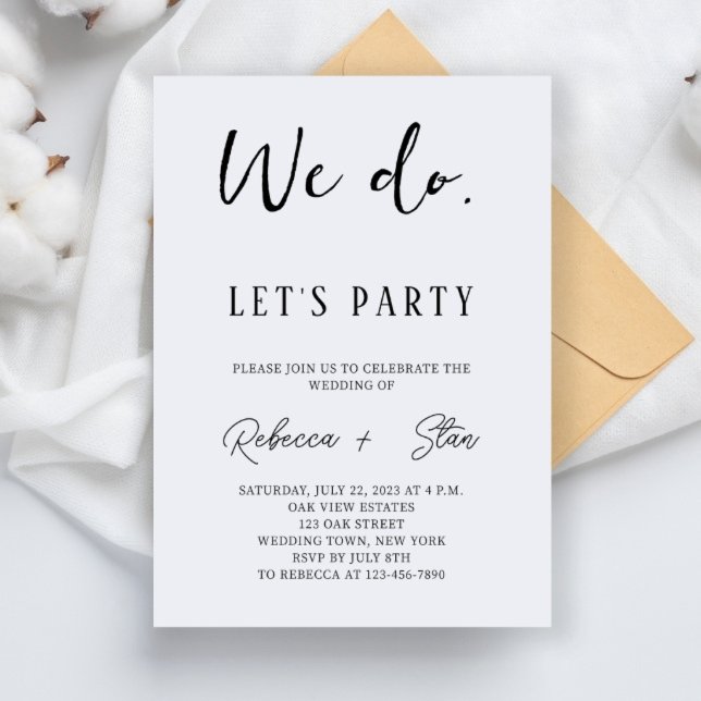 Minimalist We Do Wedding Invitation (Creator Uploaded)