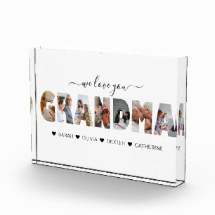 Minimalist We Love You Grandma Photo Collage