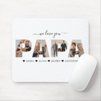 Minimalist We Love You PAPA Photo Collage