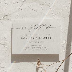 Minimalist We Still Do Vow Renewal Invitation