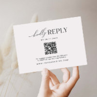 Minimalist Website RSVP Barcode Enclosure Card