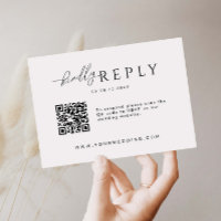 Minimalist Website RSVP Barcode Enclosure Card