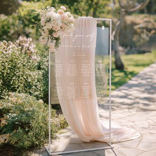 Minimalist Wedding Acrylic Seating Chart Sign