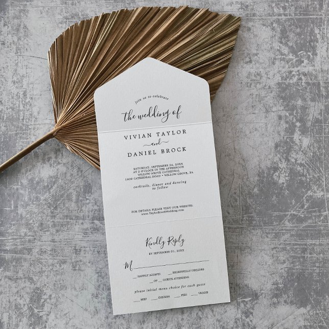 Minimalist Wedding All In One Invitation (Creator Uploaded)