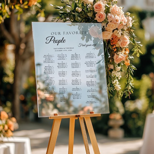  Minimalist  Wedding Alphabetical Seating Chart (Creator Uploaded)