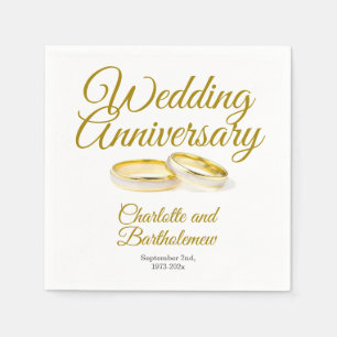 Minimalist Wedding Anniversary Party Napkin