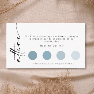 Minimalist Wedding Attire Dress Code Insert