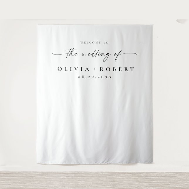Minimalist Wedding Backdrops Tapestry (Front)