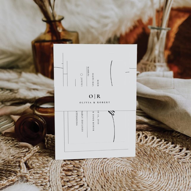 Minimalist Wedding Belly Band Invitation Belly Band (Creator Uploaded)