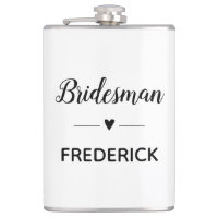 Minimalist Wedding Bridesman Personalised