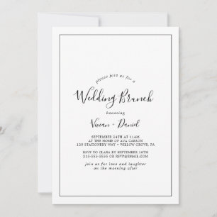 Minimalist Wedding Brunch Invitation
