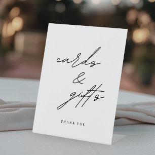 Minimalist Wedding Cards and Gifts Pedestal Sign