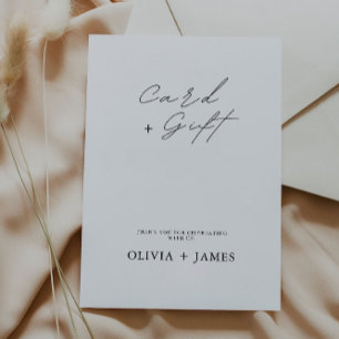 Minimalist Wedding Cards and Gifts Sign, 