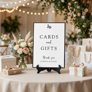 Minimalist Wedding Cards and Gifts Tabletop Sign Plaque