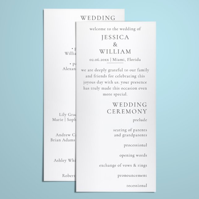 Minimalist Wedding Ceremony Program (Creator Uploaded)