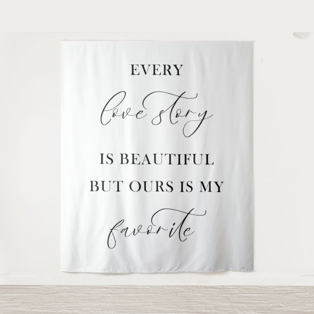 Minimalist Wedding – Chic & Simple Elegant Tapestry (Front)