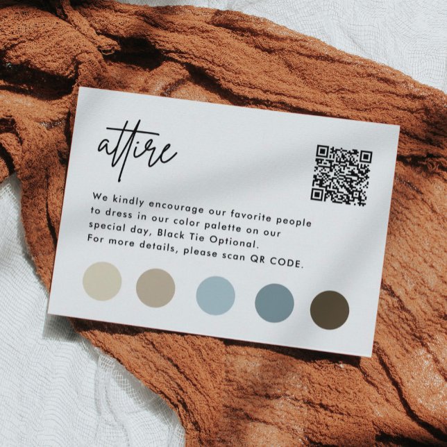 Minimalist Wedding Colour Palette Attire Cards (Creator Uploaded)