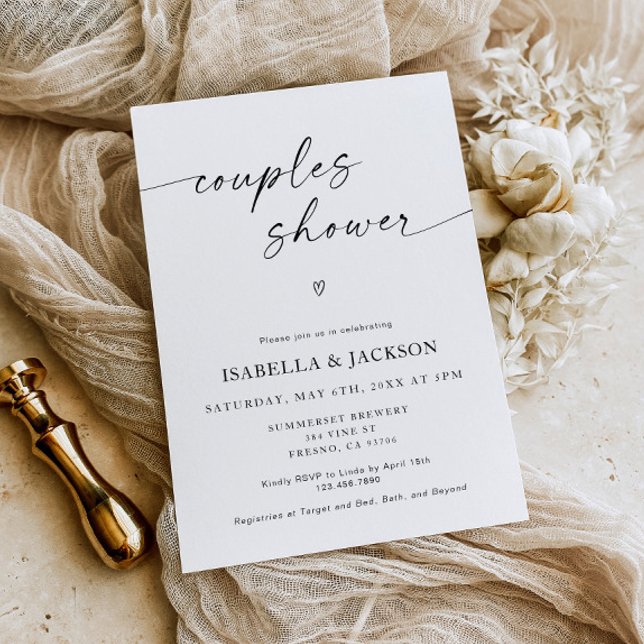 Minimalist Wedding Couples Shower Invitation (Creator Uploaded)