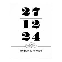 Minimalist Wedding Date Display