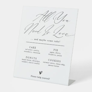 Minimalist Wedding Dessert Bar Menu Sign