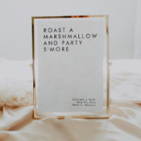 Minimalist Wedding Dessert Bar S'mores Sign
