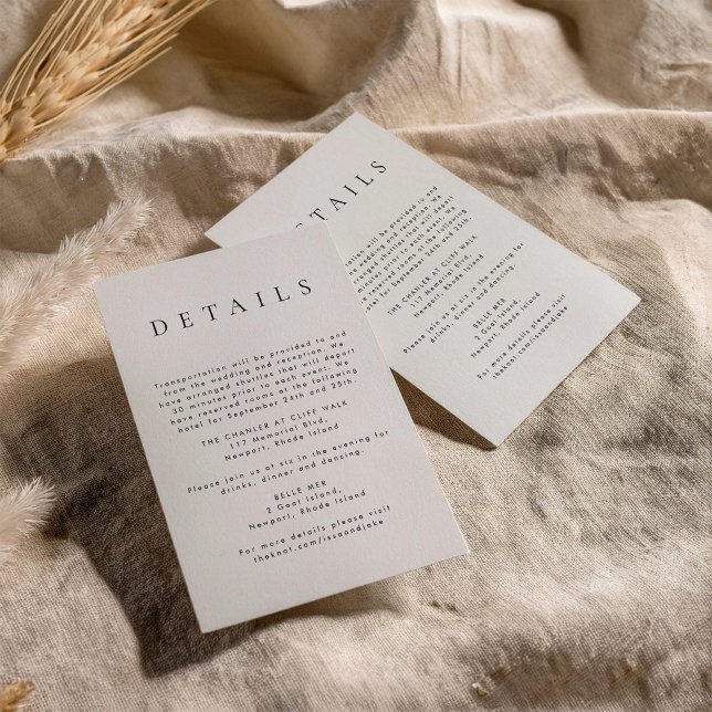 Minimalist Wedding Details Card (Creator Uploaded)