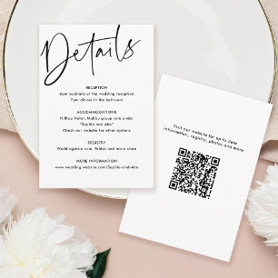 Minimalist Wedding Details Enclosure Card