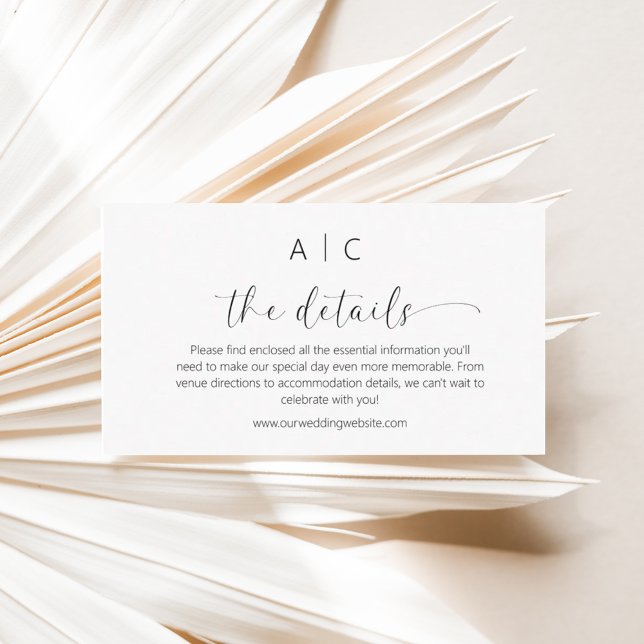 Minimalist Wedding Details Enclosure Card (Creator Uploaded)