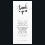 Minimalist Wedding Dinner Menu and Thank You Card<br><div class="desc">This minimalist dinner menu and thank you card is perfect for displaying at your place settings.</div>