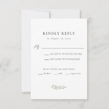 Minimalist Wedding Elegant Modern Greenery Script
