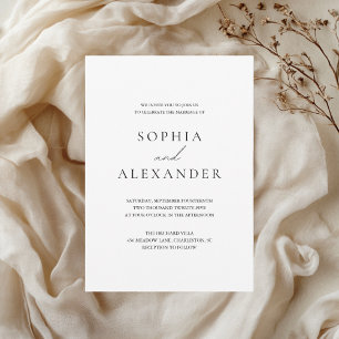 Minimalist Wedding  Elegant Modern  Invitation