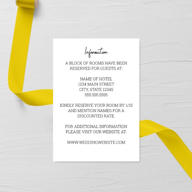 Minimalist Wedding Enclosure Card (Creator Uploaded)