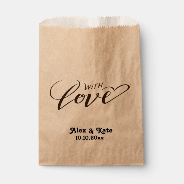 Minimalist Wedding Favour Bag (Front)