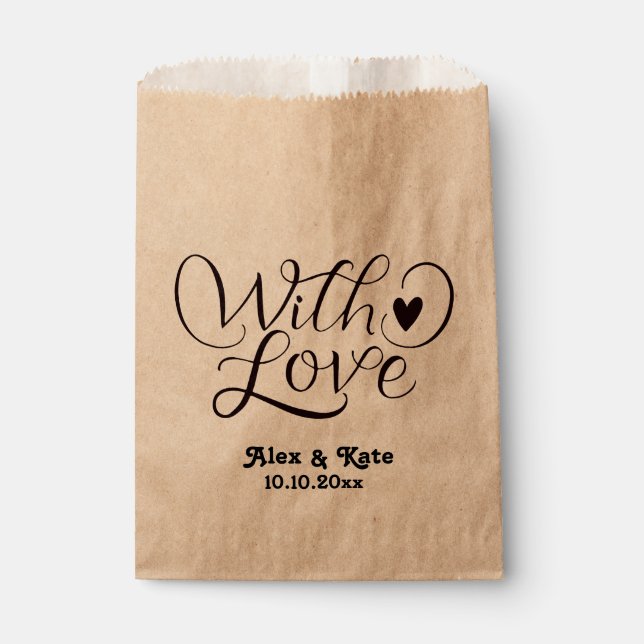 Minimalist Wedding Favour Bag (Front)