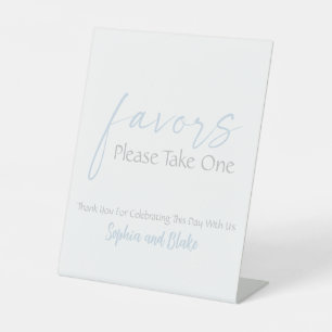 Minimalist Wedding Favours Pedestal Sign