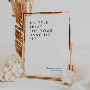 Minimalist Wedding Flip Flops Sign 