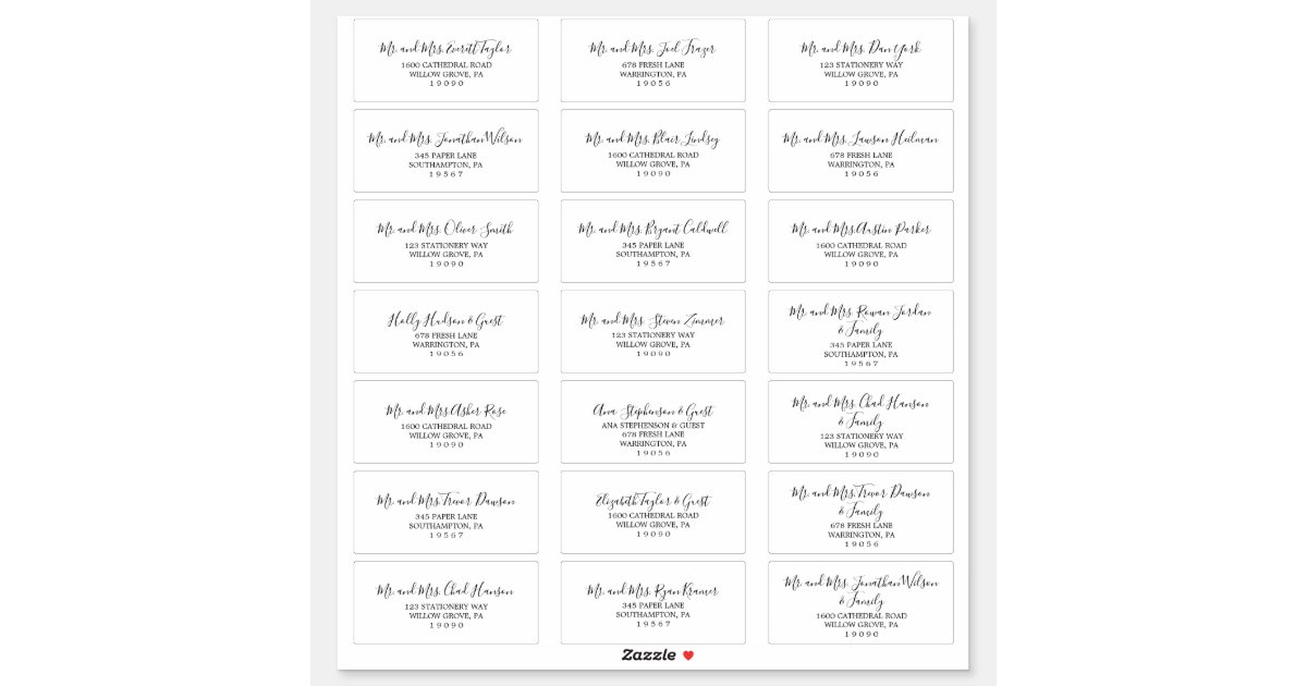 minimalist-wedding-guest-address-labels-zazzle