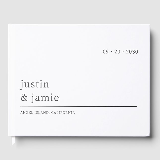 Minimalist Wedding Guest Book (Front)