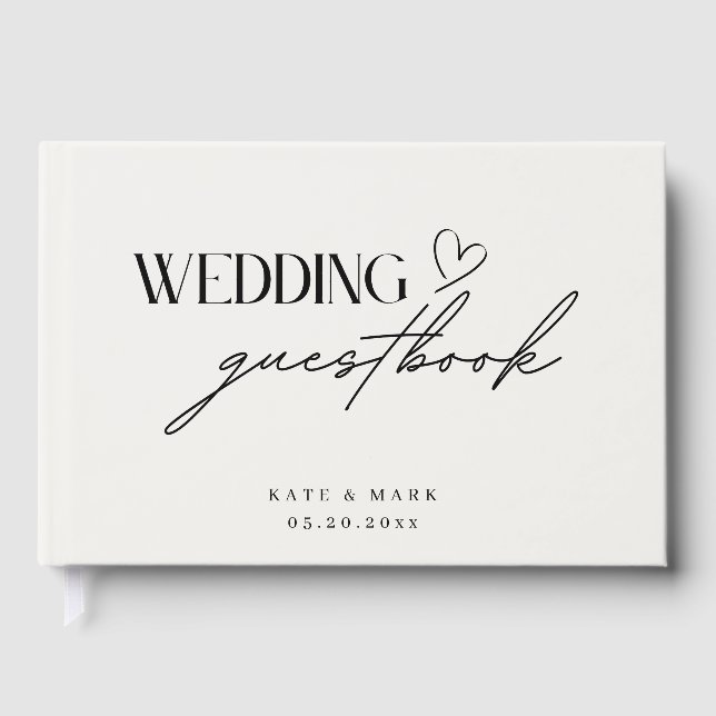 Minimalist Wedding Guest Book (Front)