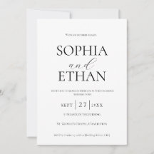 Minimalist Wedding Invitation