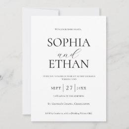 Minimalist Wedding Invitation