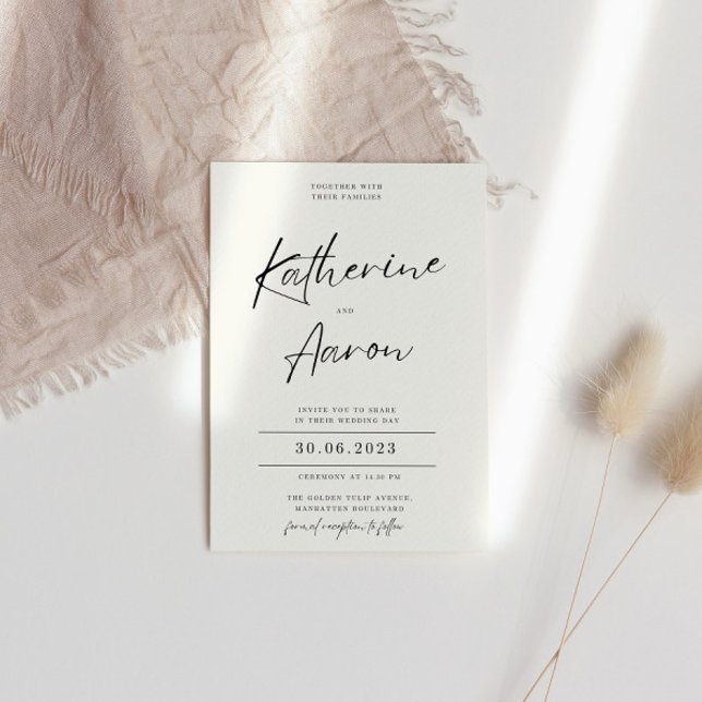 Minimalist Wedding Invitation (Creator Uploaded)