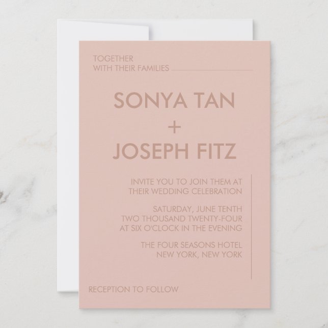 Minimalist Wedding Invitation (Front)