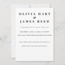 Minimalist Wedding Invitation – Elegant Custom 5x7