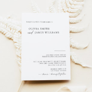Minimalist Wedding Invitation, Elegant Wedding Invitation