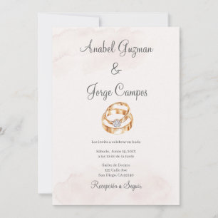  Minimalist wedding invitation in spanish